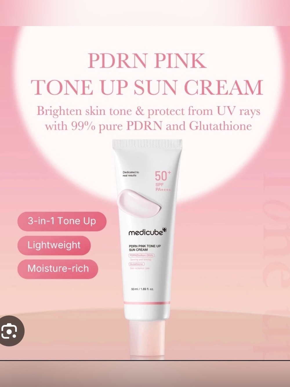 2x Medicube PDRN Pink Tone SPF 50